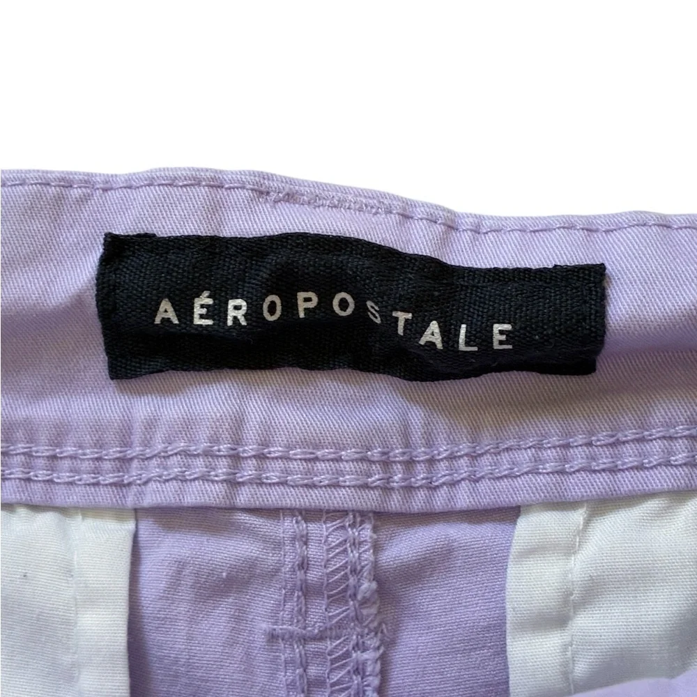 Aeropostale | Purple cotton flat front casual shorts